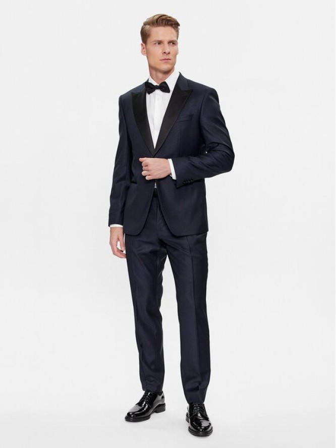 Boss Garnitur H-Huge-2Pcs-Tux-231 50502449 Granatowy Slim Fit