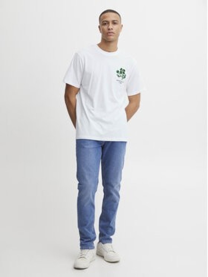 Solid T-Shirt 21107756 Biały Casual Fit