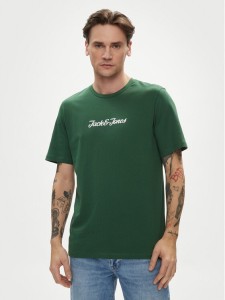 Jack&Jones T-Shirt Henry 12248600 Zielony Standard Fit