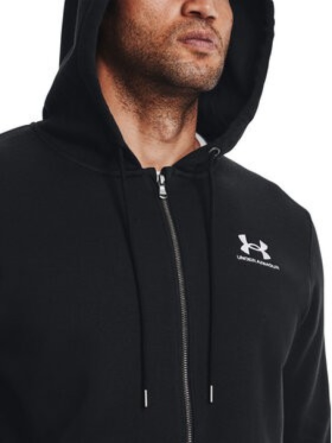 Under Armour Bluza UA Essential Fleece FZ Hood 1373881 Czarny Regular Fit