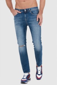 7 FOR ALL MANKIND Niebieskie męskie jeansy SLIMMY TAPERED