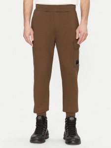 C.P. Company Spodnie dresowe 18CMSP017A005086W Zielony Regular Fit