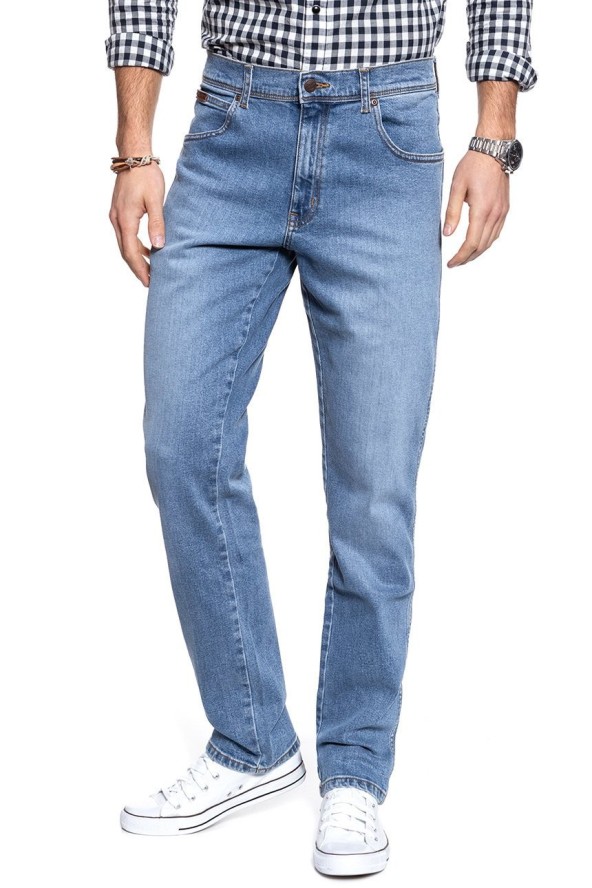 WRANGLER SPODNIE MĘSKIE TEXAS SLIM BLUE HONOR W12SM511Q