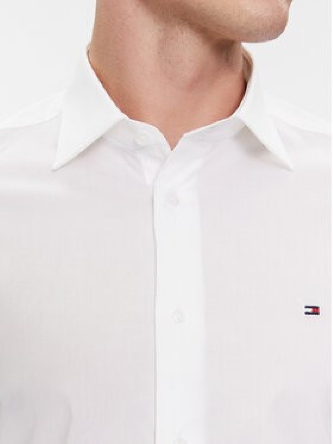 Tommy Hilfiger Koszula Cl Flex Poplin Rf Shirt MW0MW31219 Biały Regular Fit