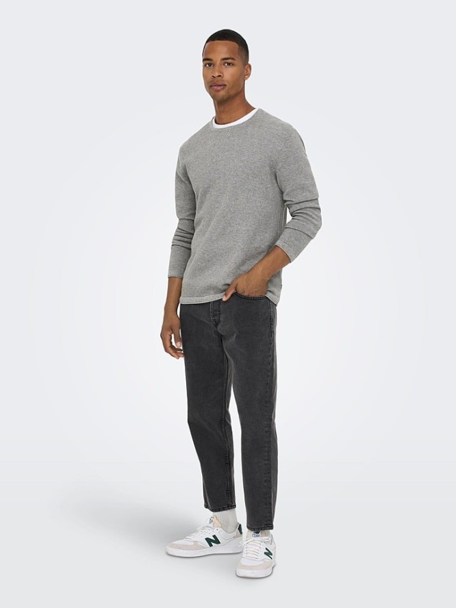 ONLY & SONS Sweter "Panter" w kolorze szarym rozmiar: XS