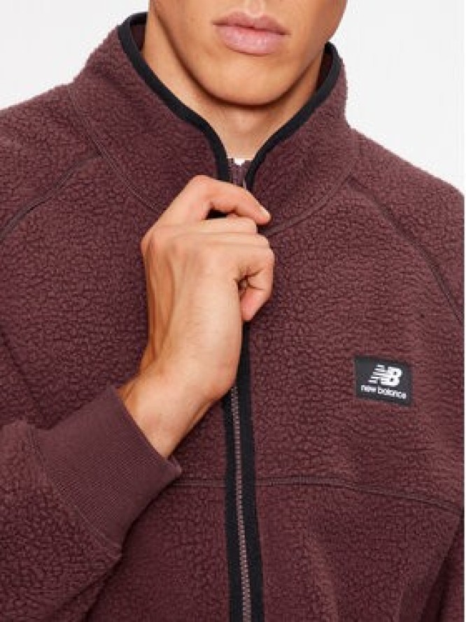 New Balance Polar Athletics Polar Fleece Full Zip MJ33503 Czerwony Regular Fit