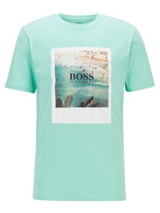 Boss T-Shirt Tsummer 4 50432988 Zielony Regular Fit