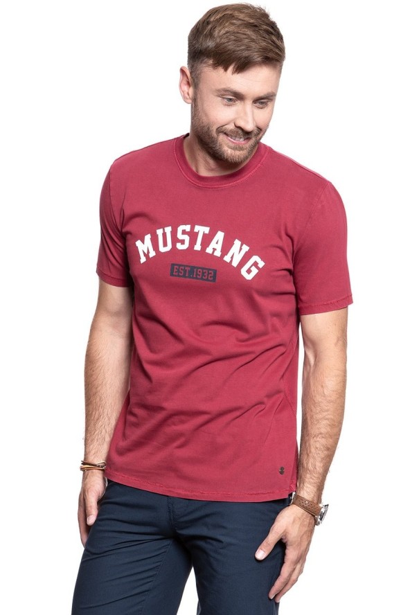 MUSTANG T SHIRT Alex C Print RHUBARB 1008151 7194