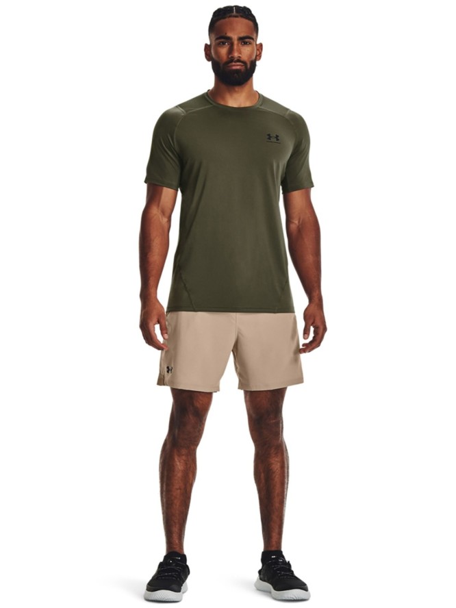 Koszulka treningowa męska Under Armour UA Hg Armour Fitted Ss - khaki