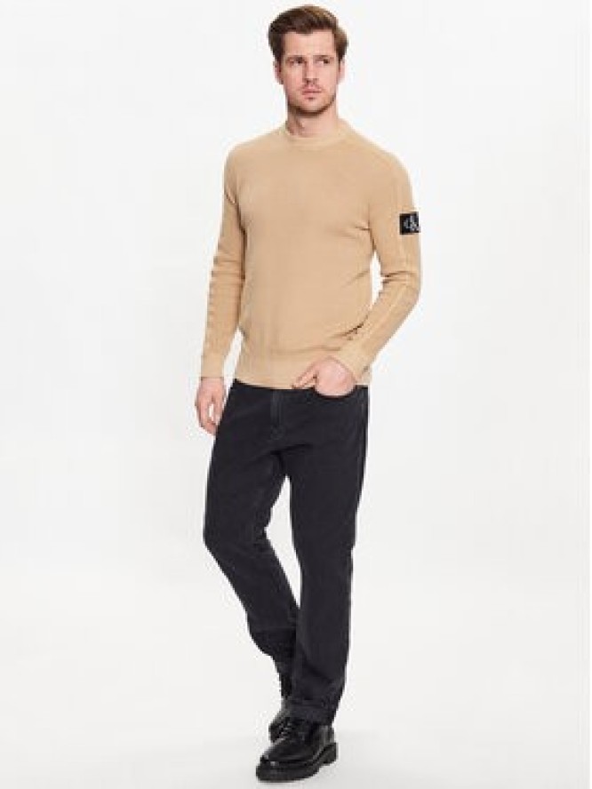 Calvin Klein Jeans Sweter J30J323177 Brązowy Regular Fit