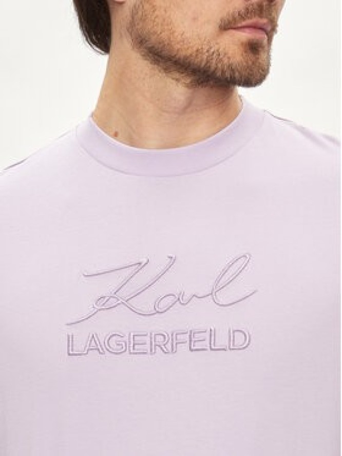 KARL LAGERFELD T-Shirt 755030 542225 Fioletowy Regular Fit