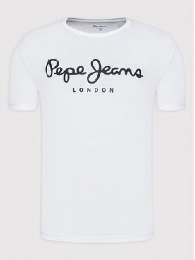 Pepe Jeans T-Shirt Original PM508210 Biały Slim Fit