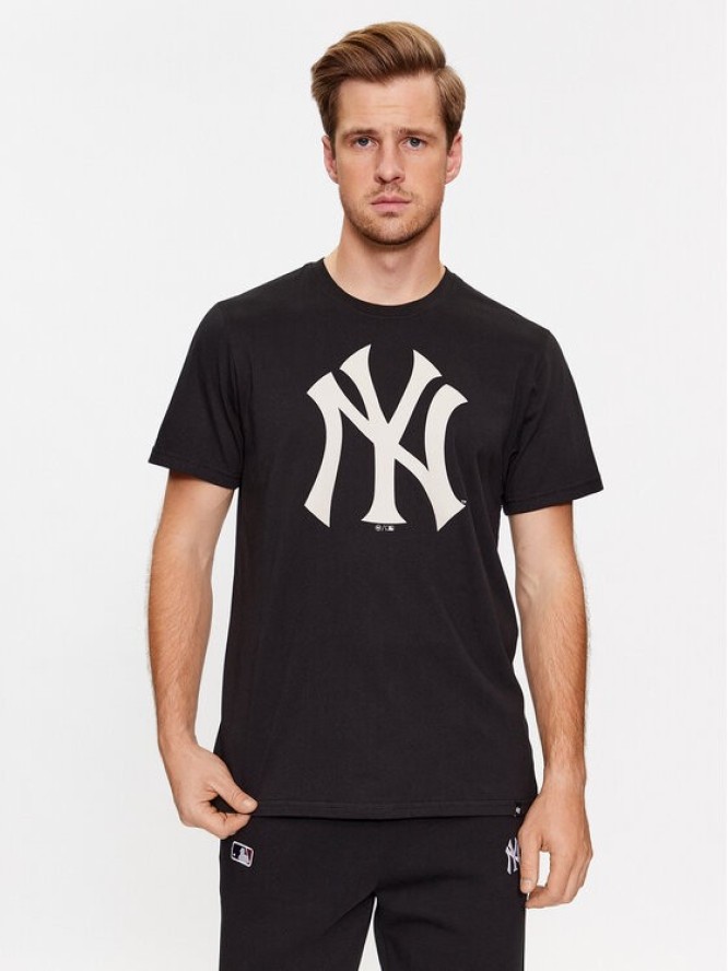 47 Brand T-Shirt New York Yankees BB017TEMIME568336JK Czarny Regular Fit