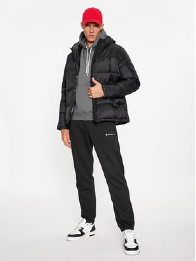 Champion Kurtka puchowa Hooded Jacket 219190 Czarny Regular Fit