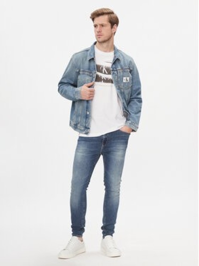 Calvin Klein Jeans Jeansy Super J30J324185 Granatowy Skinny Fit
