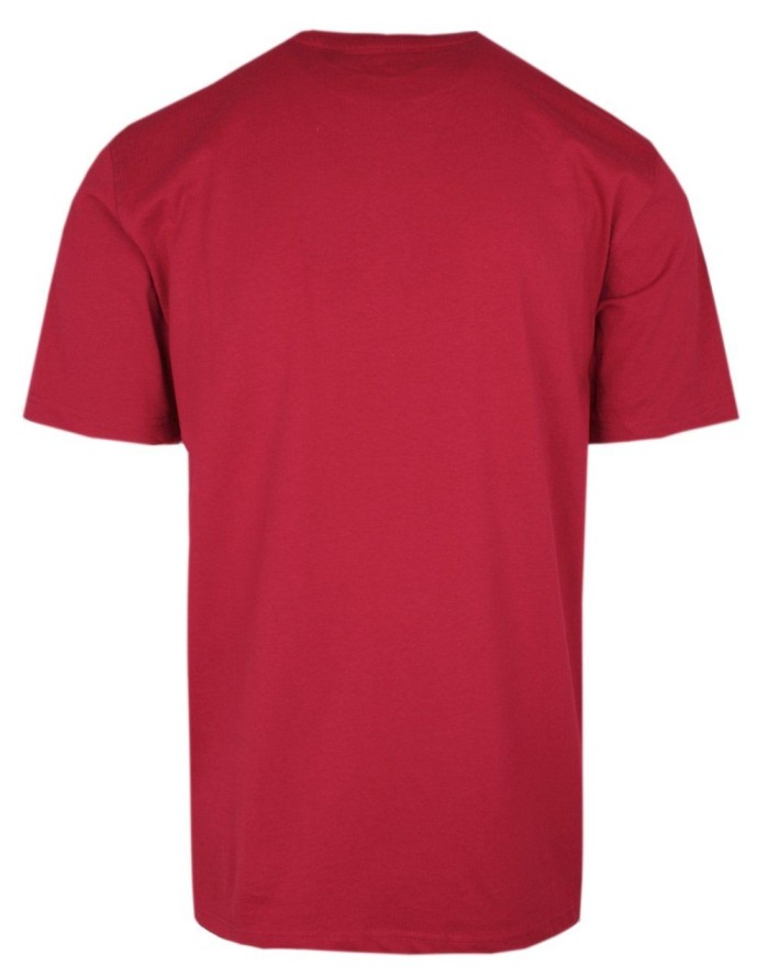 T-Shirt Męski - Czerwony z Napisem - Pako Jeans