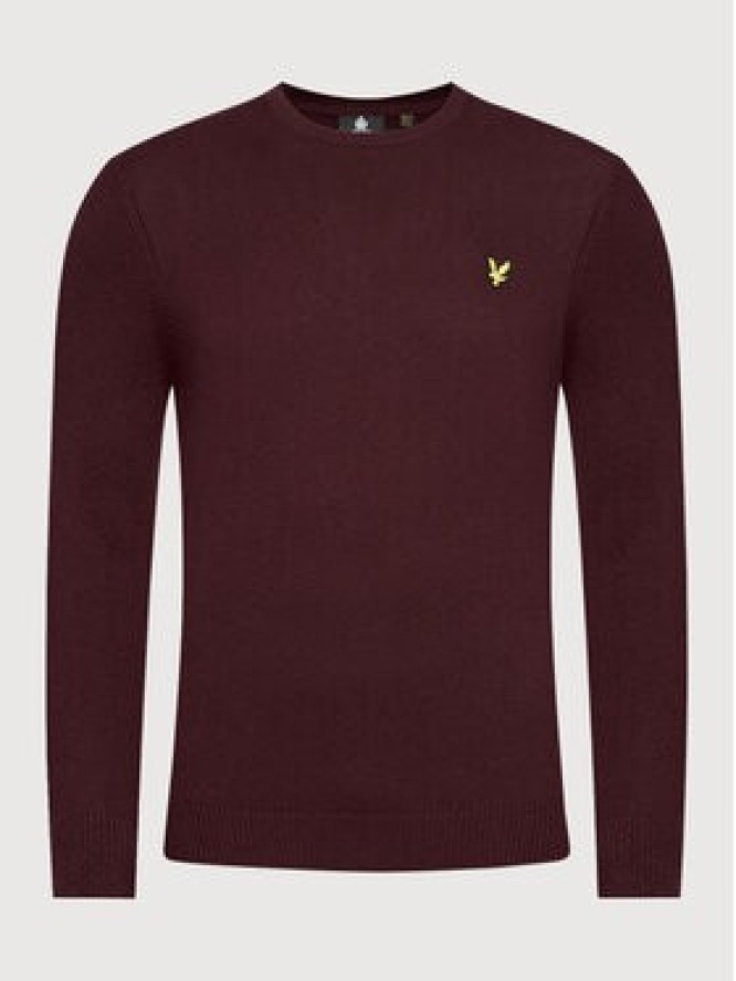 Lyle & Scott Sweter KN400VC Bordowy Regular Fit