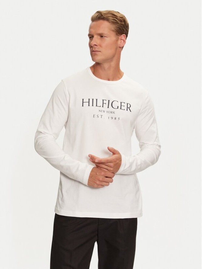 Tommy Hilfiger Longsleeve MW0MW36502 Biały Regular Fit