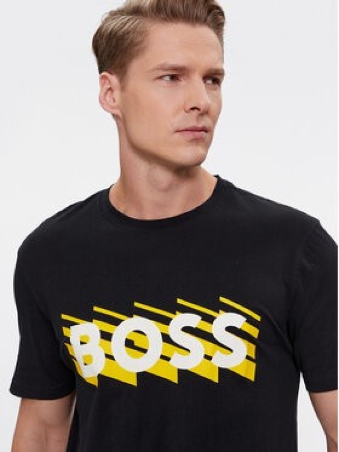 Boss T-Shirt Teebossrete 50495719 Czarny Regular Fit