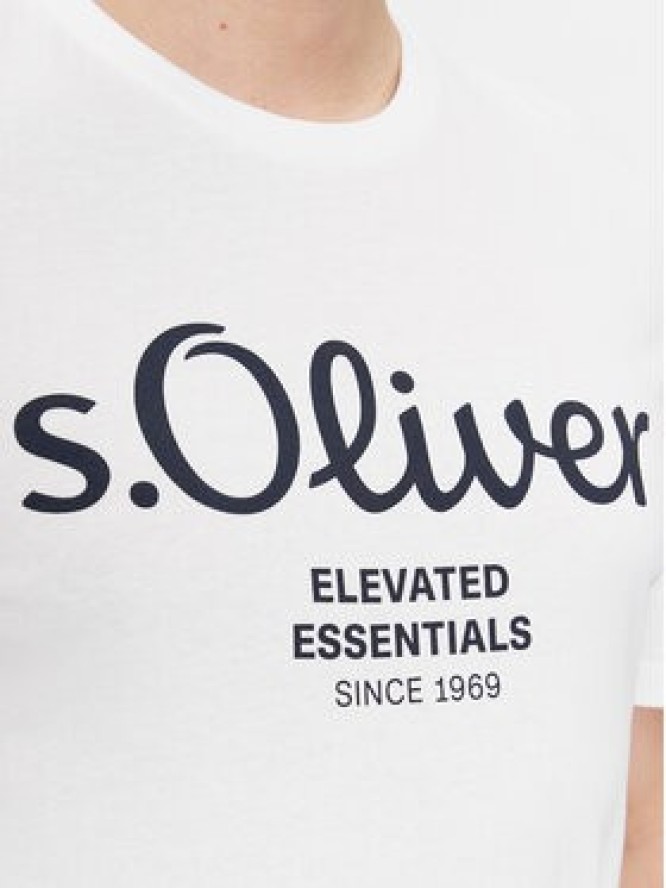 s.Oliver T-Shirt 2139909 Biały Regular Fit