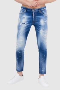 DSQUARED2 Niebieskie jeansy męskie skater jean