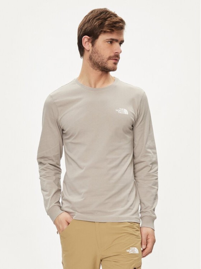 The North Face Longsleeve Easy NF0A87N8 Szary Regular Fit