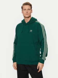 adidas Bluza adicolor Classics 3-Stripes JP1001 Zielony Regular Fit