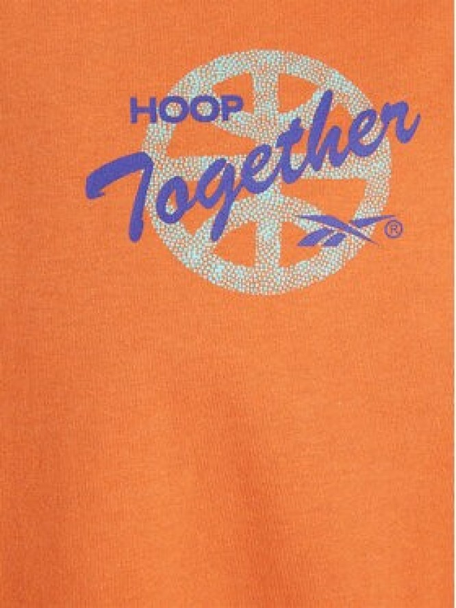 Reebok T-Shirt Reebok Basketball All Are Welcome Here Hoop Together T-Shirt HN5800 Pomarańczowy Relaxed Fit