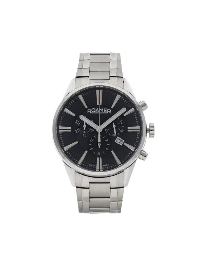 Roamer Zegarek Superior Chrono 508837 41 55 50 Srebrny