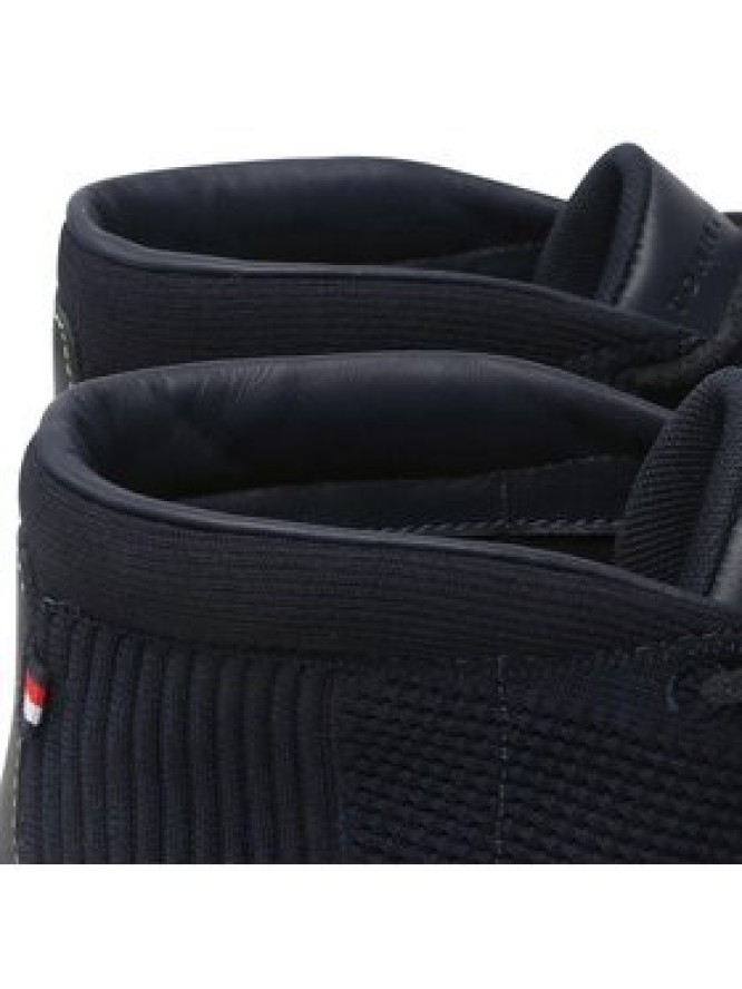 Tommy Hilfiger Sneakersy Knit Hybrid Boot FM0FM04455 Granatowy