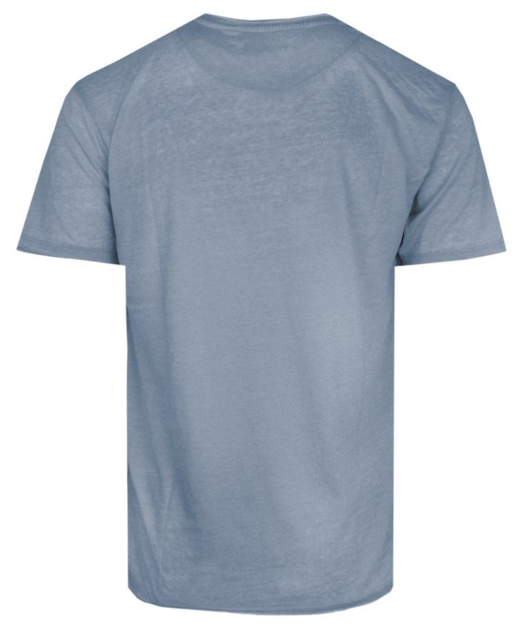 Lekki Męski T-Shirt w Stylu Vintage - Brave Soul - Brudny Niebieski