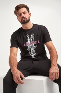 T-shirt męski z logo LES HOMMES