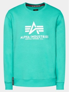 Alpha Industries Bluza Basic 178302 Zielony Regular Fit