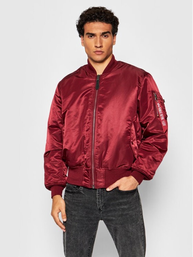 Alpha Industries Kurtka bomber Ma-1 100101 Bordowy Regular Fit