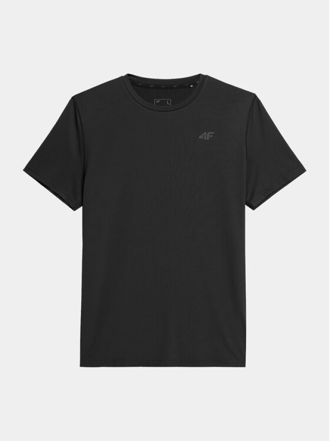 4F T-Shirt 4FWSS24TFTSM598 Czarny Regular Fit