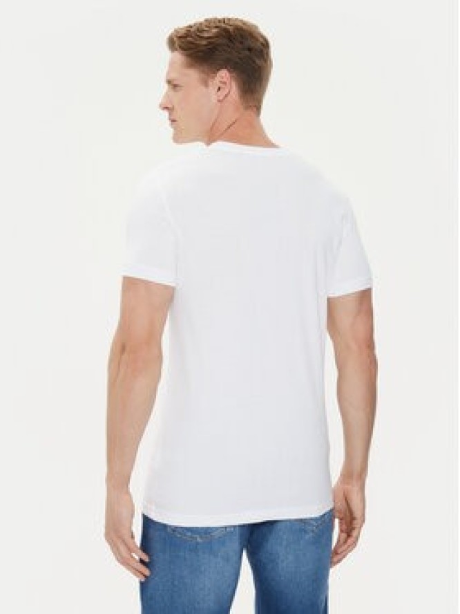 Calvin Klein Jeans T-Shirt Outline Monologo J30J325678 Biały Slim Fit