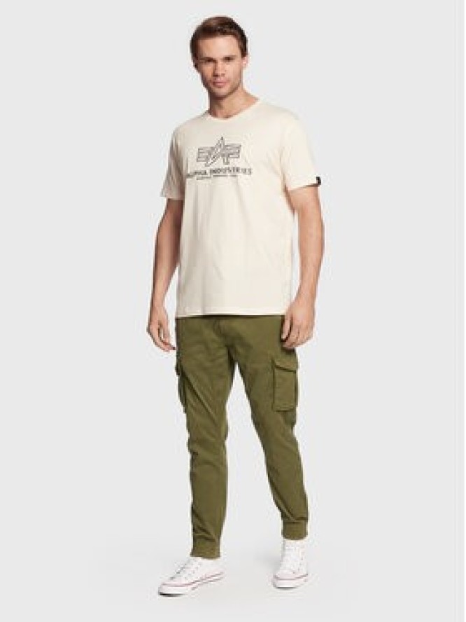 Alpha Industries T-Shirt Basic 118505 Beżowy Regular Fit