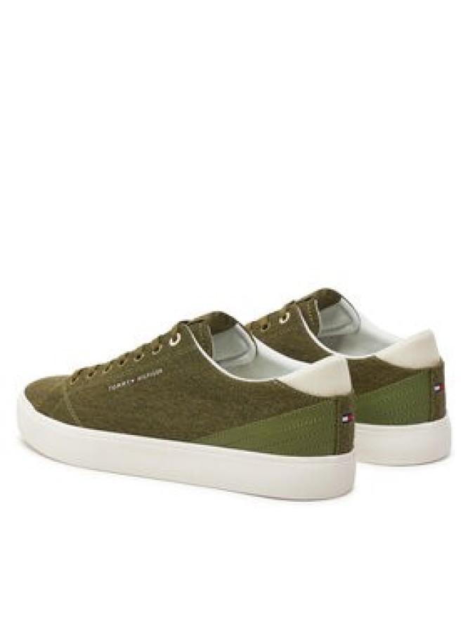 Tommy Hilfiger Tenisówki Th Hi Vulc Low Summer Cvs FM0FM05056 Zielony