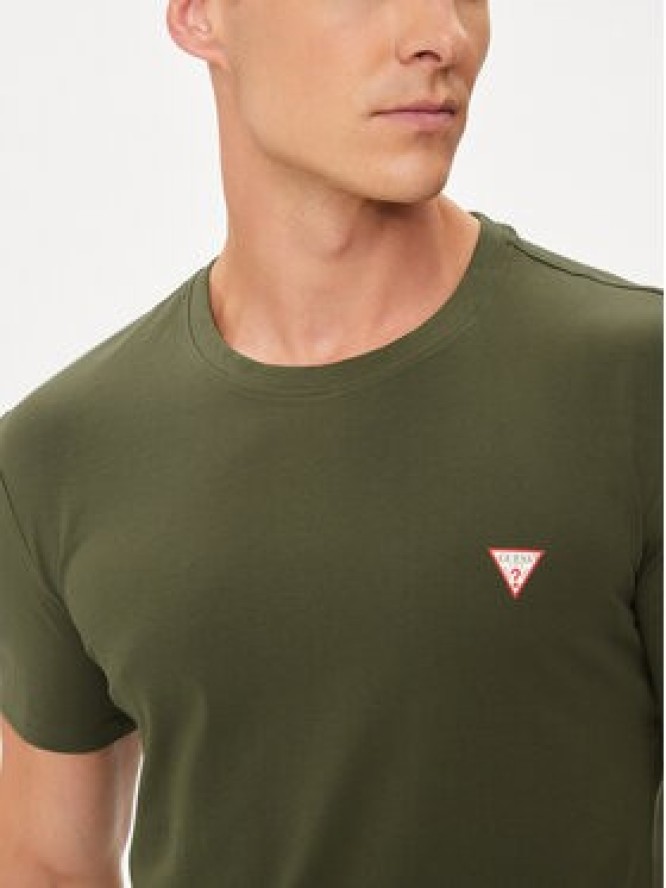 Guess T-Shirt M2YI24 J1314 Zielony Slim Fit