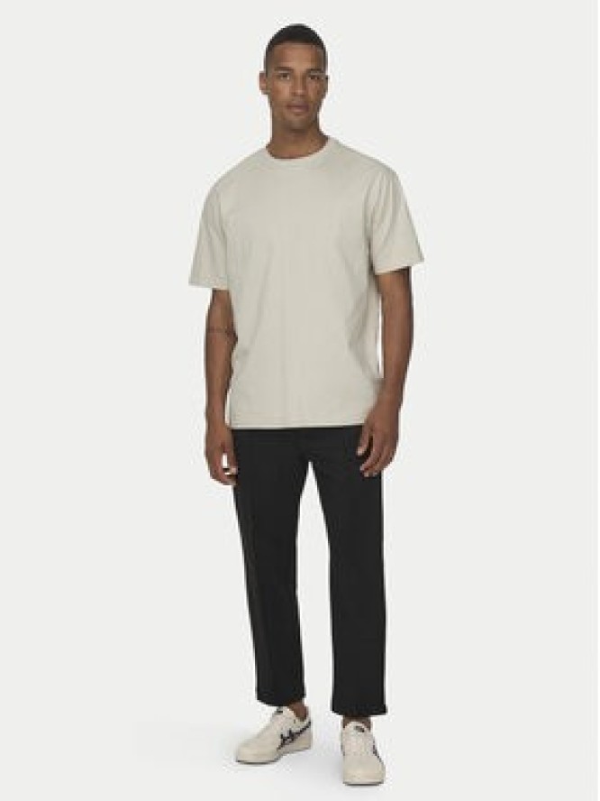 Only & Sons T-Shirt Fred 22022532 Beżowy Relaxed Fit