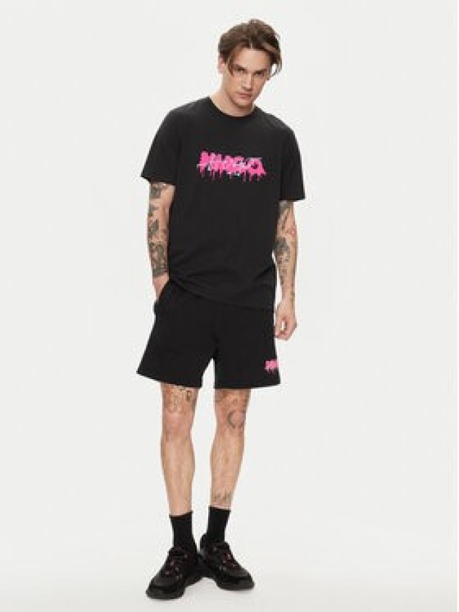 Hugo T-Shirt Decation 50515282 Czarny Regular Fit