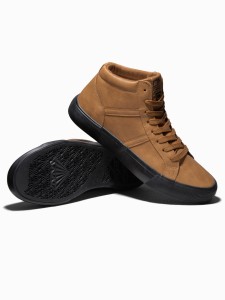 Buty męskie sneakersy za kostkę z kontrastową podeszwą - camel V5 OM-FOTH-0124 - 41