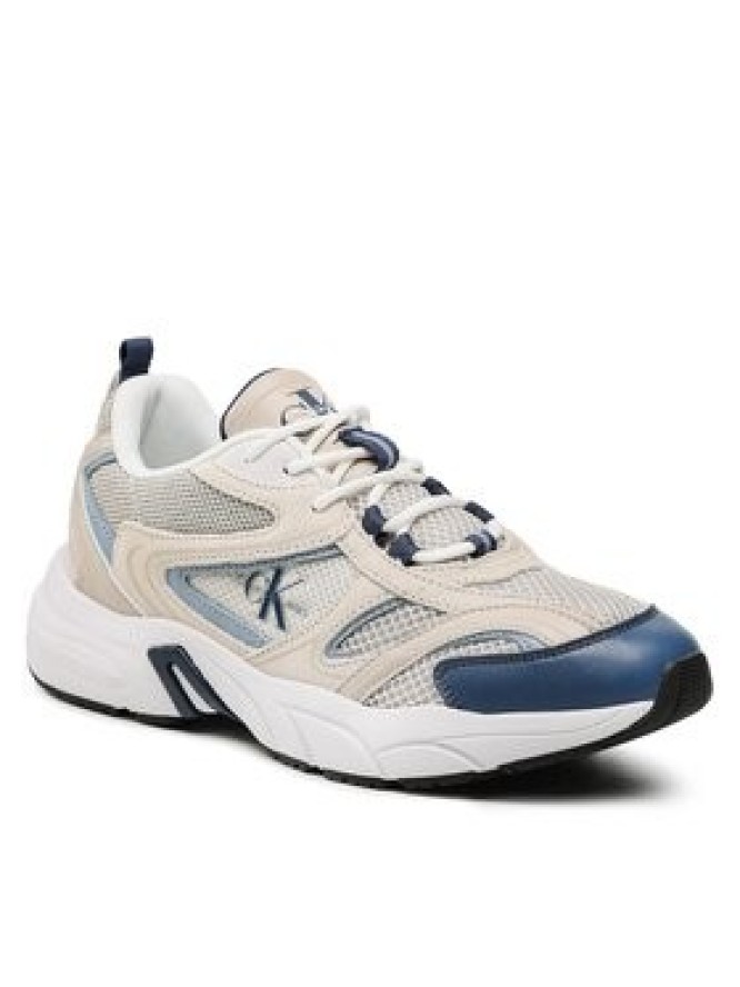 Calvin Klein Jeans Sneakersy Retro tennis Su-Mesh YM0YM00589 Beżowy