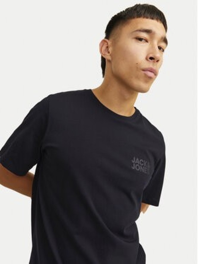 Jack&Jones T-Shirt Corp Logo 12151955 Czarny Standard Fit