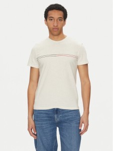 Tommy Jeans T-Shirt Entry Graphic DM0DM20779 Beżowy Slim Fit