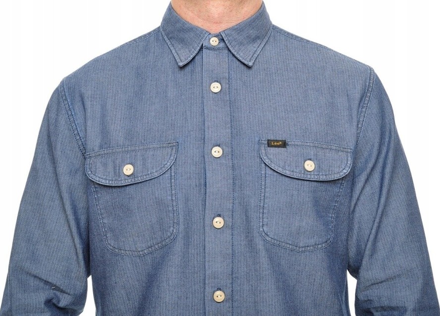 LEE WORKER SHIRT RELAXED FIT MĘSKA KOSZULA JEANSOWA DARK NAVY L68HJLNM