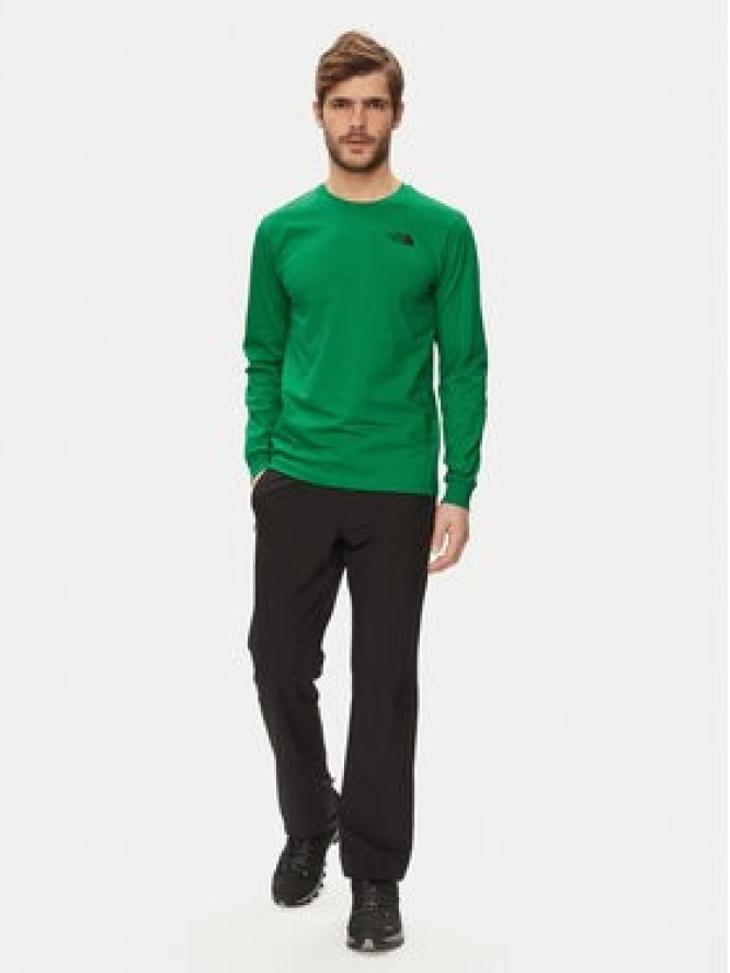 The North Face Longsleeve Redbox NF0A87NN Zielony Regular Fit