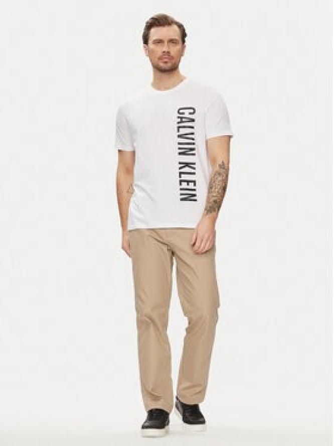 Calvin Klein Swimwear T-Shirt KM0KM00998 Biały Regular Fit