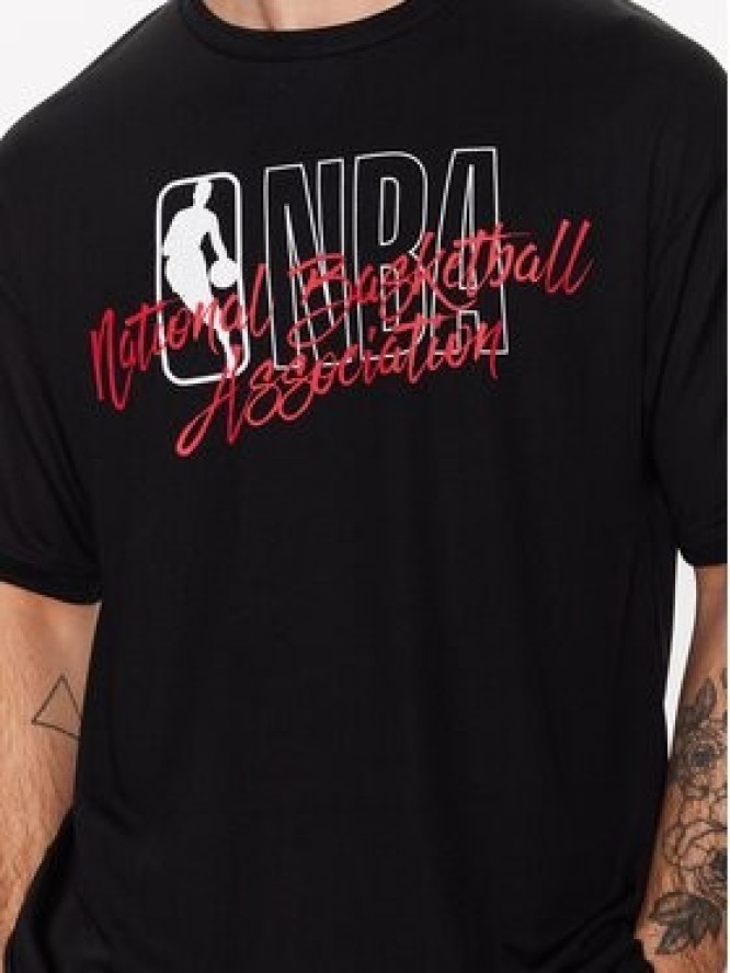 New Era T-Shirt NBA Logo Script 60332208 Czarny Oversize