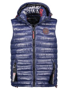 Geographical Norway Kamizelka pikowana "Valny" w kolorze niebieskim rozmiar: M